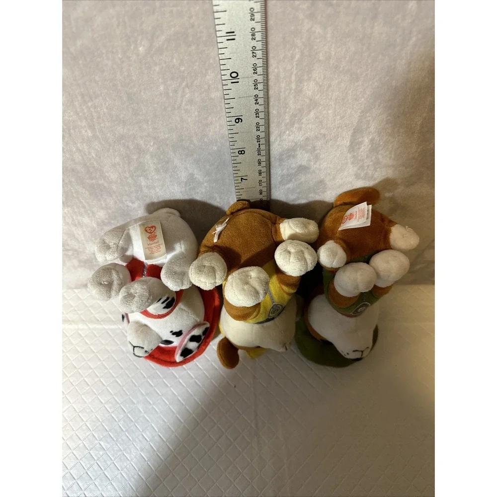 TY‎ Paw Patrol Beanie Boo Dogs Marshall, Rubble, Tracker Plush 6